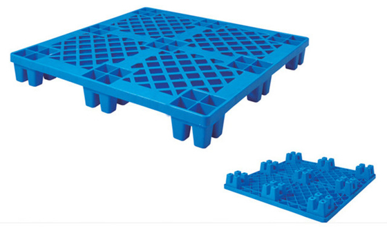 Pallet in plastica impilabile di grandi dimensioni Euro HDPE per impieghi gravosi, doppio lato reversibile