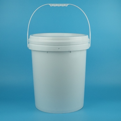 Tamburo di plastica rotondo da 19 kg con manico e coperchio per vernice