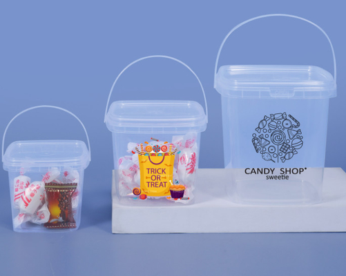 Secchio di plastica del quadrato bianco di colore con resistenza chimica