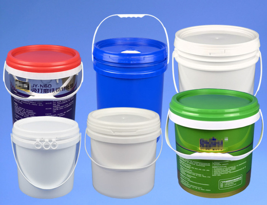 Capo di sigillo secchio di plastica rotondo con logo personalizzato stampa varie opzioni di capacità