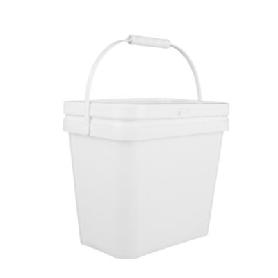 Secchio quadrato in plastica per uso alimentare con IML/Termotrasferimento/Serigrafia 1,2 Kg