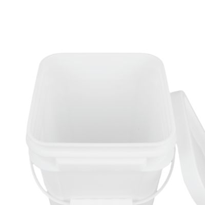 Vaso di plastica quadrata di qualità alimentare bianco o altro per soluzioni pratiche di stoccaggio