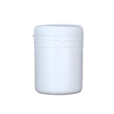 Barattolo di plastica per conservazione con coperchio a vite bianco e versatile
