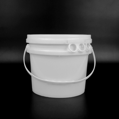 Bianco di plastica rotondo del secchio da 1 gallone 19*17*17.2cm con la maniglia di plastica