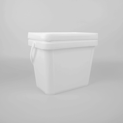 Commestibile di plastica garantito dei secchi del nero del quadrato 6L