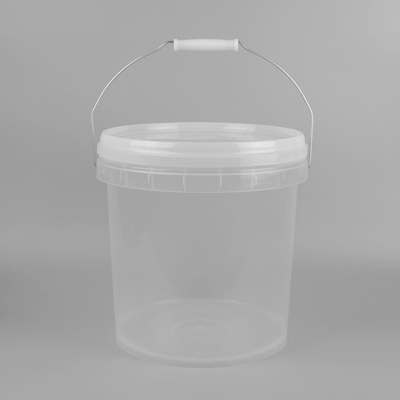 secchio trasparente di imballaggio di plastica di 1L 5L 10L su misura con il coperchio e la maniglia