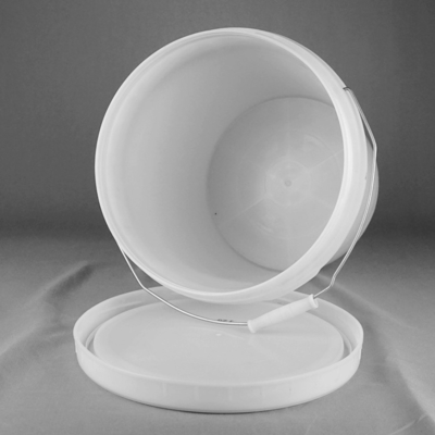 Secchio ricoprente decorativo di imballaggio di plastica con il coperchio e la maniglia