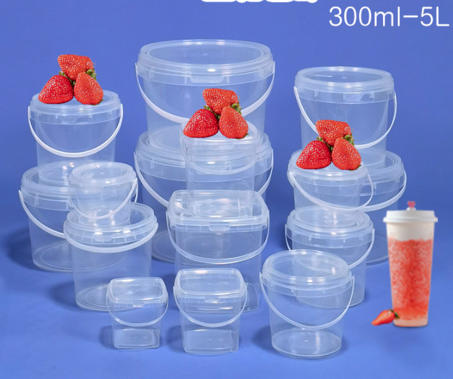 Bottile alimentare in plastica personalizzabile con coperchio e maniglia disponibili Certificazione CAS/FDA/SGS/ISO9001