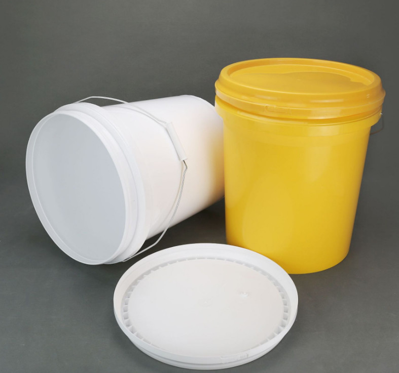 20L Snap On Lid Stackable Plastic Bucket 15,5 Altezza 11,5 Diametro Disegno bianco personalizzabile