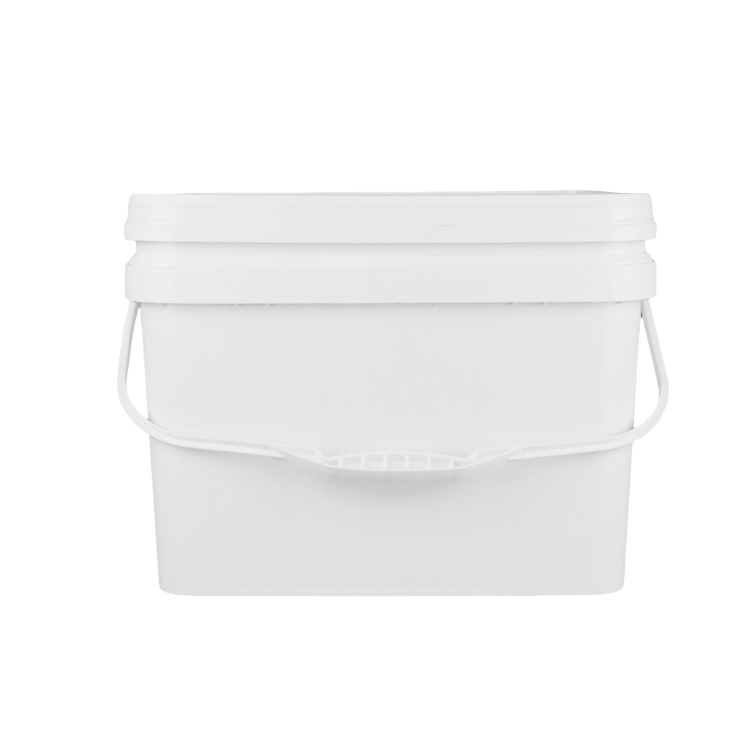 PP 100% materie prime secchio di plastica quadrata con resistenza agli urti bianco o altro