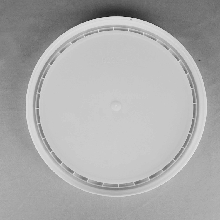 20L Snap On Lid Stackable Plastic Bucket 15,5 Altezza 11,5 Diametro Disegno bianco personalizzabile