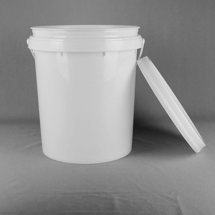 20L Snap On Lid Stackable Plastic Bucket 15,5 Altezza 11,5 Diametro Disegno bianco personalizzabile