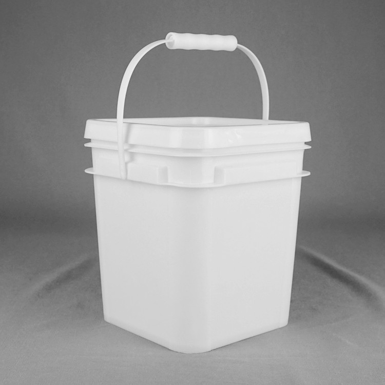 Botti di plastica quadrata bianca resistenti ai prodotti chimici con stampa IML per opzioni di stoccaggio durevoli