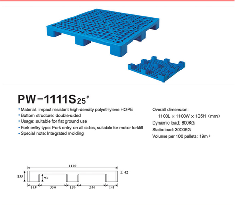 Soluzione di imballaggio efficiente con pallet di plastica impilabile Nine Foot Style