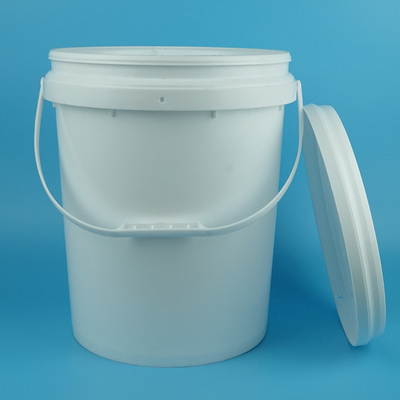 Tamburo di plastica rotondo da 19 kg con manico e coperchio per vernice