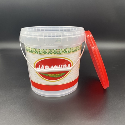 Piccolo recipiente di plastica rotondo dei secchi del commestibile dei biscotti con il coperchio