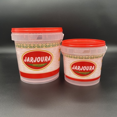Piccolo recipiente di plastica rotondo dei secchi del commestibile dei biscotti con il coperchio