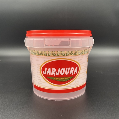 Piccolo recipiente di plastica rotondo dei secchi del commestibile dei biscotti con il coperchio