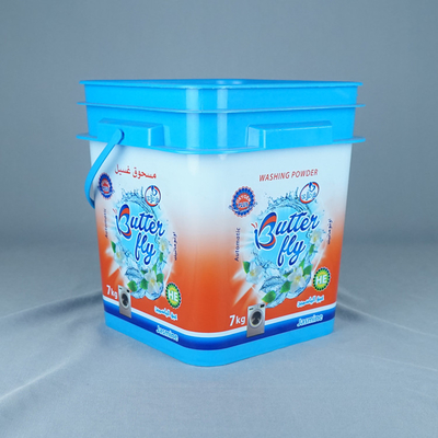 Secchio di plastica del quadrato di resistenza all'urto con la maniglia