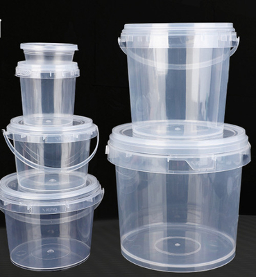 Chiaro contenitore di plastica del secchio con stampa termica di trasferimento o dello schermo di IML