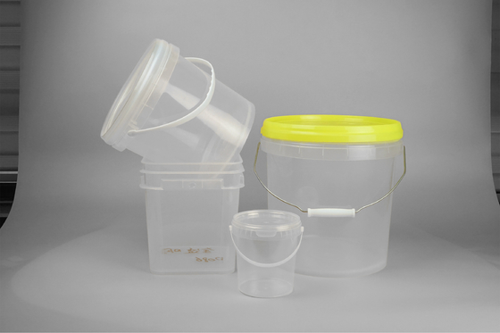 Secchio di plastica trasparente di superficie liscio per il gelato