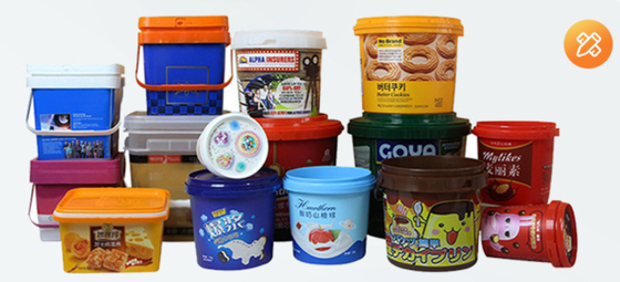 Bottile di plastica bianca per la conservazione degli alimenti in PP/HDPE