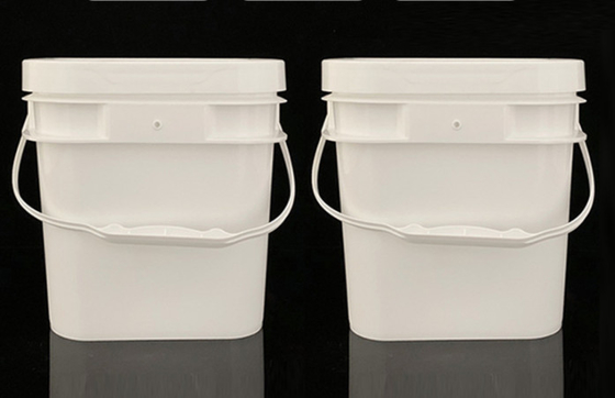 Manico incluso Vaso di plastica bianco quadrato per una funzionalità migliorata