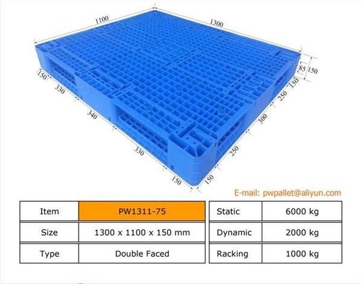 OEM pallet di plastica impilabile non scivoloso e design conveniente