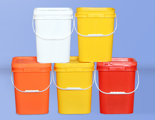 Resistenza agli urti Barattolo di plastica quadrato di grado alimentare con manico