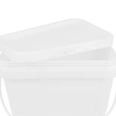 Secchio quadrato in plastica per uso alimentare con IML/Termotrasferimento/Serigrafia 1,2 Kg