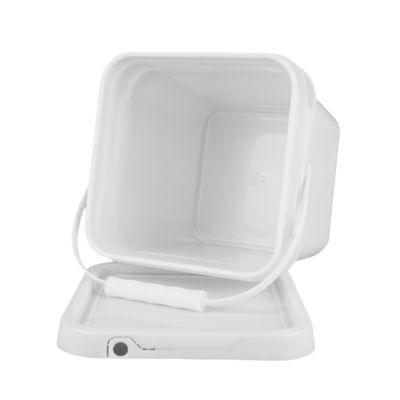 Vaso di plastica quadrata di qualità alimentare bianco o altro per soluzioni pratiche di stoccaggio