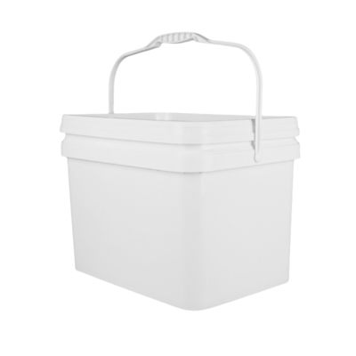 PP 100% materie prime secchio di plastica quadrata con resistenza agli urti bianco o altro