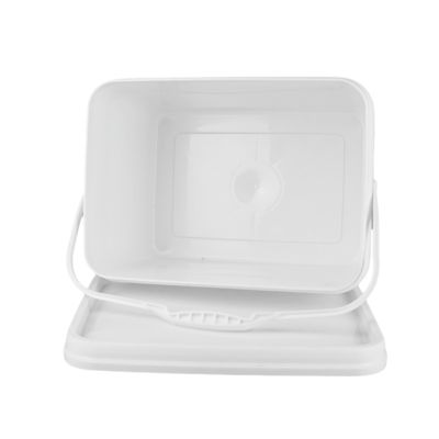 PP 100% materie prime secchio di plastica quadrata con resistenza agli urti bianco o altro