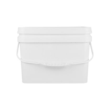 PP 100% materie prime secchio di plastica quadrata con resistenza agli urti bianco o altro