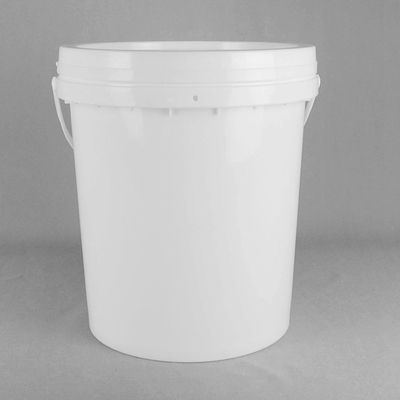 Bottile di vernice di plastica rossa con manico e disegno impermeabile