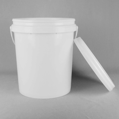 18L pp secchio di plastica del nero di 5 galloni intorno al chiaro commestibile