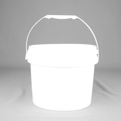 Secchio di plastica con il coperchio, un secchio di plastica del giro chimico 5L da 1,5 galloni