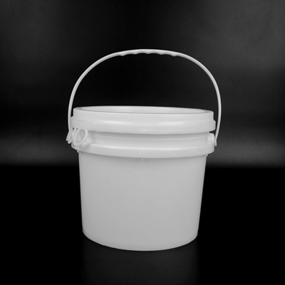 Bianco di plastica rotondo del secchio da 1 gallone 19*17*17.2cm con la maniglia di plastica