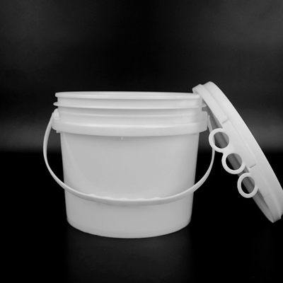 Bianco di plastica rotondo del secchio da 1 gallone 19*17*17.2cm con la maniglia di plastica