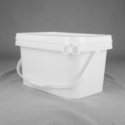 Botti di plastica quadrata bianca resistenti ai prodotti chimici con stampa IML per opzioni di stoccaggio durevoli