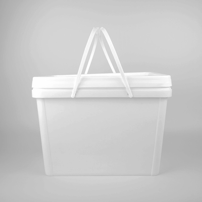 Pp bianchi 20L i secchi di plastica quadrati da 5 galloni con il coperchio della guarnizione
