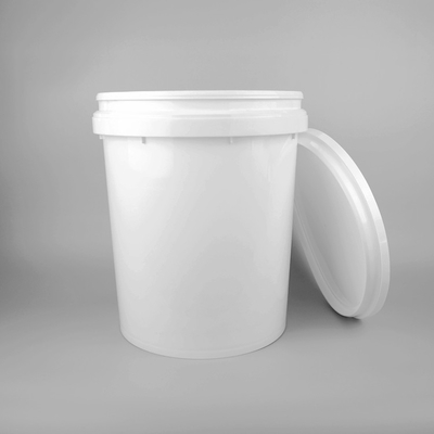 20Liter bianco un giro di plastica di 5 secchi di gallone a forma di con il coperchio di Snap-on