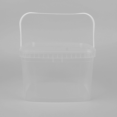 Secchio quadrato del secchio di plastica trasparente di benvenuto 3L del ODM dell'OEM chiaro per la pasticceria dell'alimento