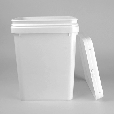 Colore bianco di plastica 20L del commestibile del secchio del quadrato