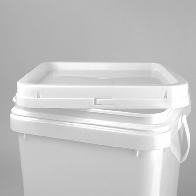 Colore bianco di plastica 20L del commestibile del secchio del quadrato