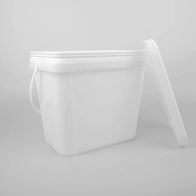 Commestibile di plastica garantito dei secchi del nero del quadrato 6L