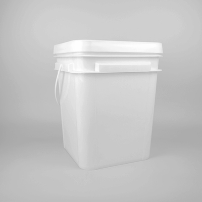 Secchi di plastica rossi di Pail Food Grade Pp Large del quadrato da 5 galloni 20L con il coperchio