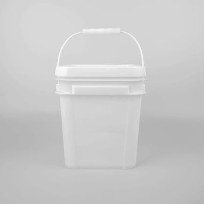 Secchi di plastica del quadrato bianco del polipropilene da 5 litri per il detersivo