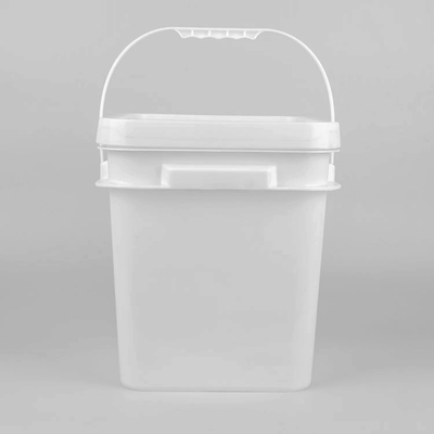 Secchio di plastica stampato su ordinazione all'ingrosso del quadrato nero da 20 litri con il coperchio