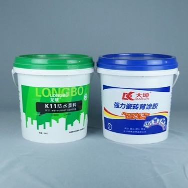 secchio adesivo di imballaggio di plastica della pittura 15L con il coperchio e la maniglia su misura